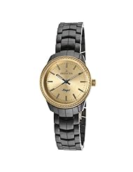 Invicta Womens 14913 Ceramics Gold Dial Black Ceramic Watch