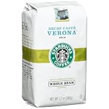 Starbucks Caffe Verona Coffee Whole Bean Decaf 12 Ounce Bags  Pack of 3 