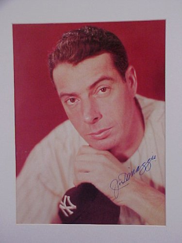Joe Dimaggio New York Yankees Signed In Person Autographed Color Photo Professionally Matted 12 X 15 Size Signature Acquired Directly From The Player