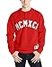 Southpole Men's Henley Neck Stadium Sweatshirt with Faux Leather Applique