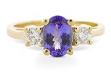 1.30 Ct 18k Oval Tanzanite Ring