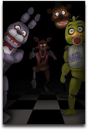 Linda ihome decor Freddy's at Five Nights Game Custom Home Decoration Photo Poster Prints 16 X 24 Inch Wall Sticker