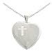 Sterling Silver Cross Heart Locket Pendant, 18