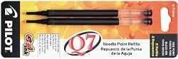 Pilot Q7 Gel Ink Refill, 2-pack for Retractable Needle Point Rolling Ball Pen, Fine Point, Black (77245)
