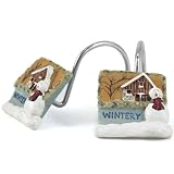 Blonder Chilly Days, Frosty Nights Snowman Shower Curtain Hooks, Set of 12