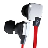 Pineapple Electronics PEH-BICBANG1-BK BicBang 1 High Performance Flat Cable Headphones - Silver/Red/Black ~ Pineapple Electronics