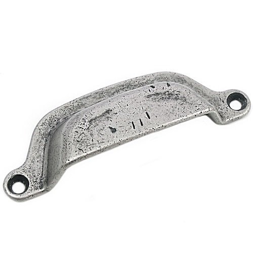MNG Hardware 84764 Riverstone Collection 3" Cup Pull - Distressed Antique Silver