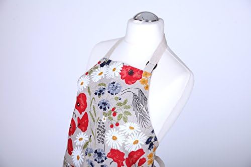 Cute Kitchen Aprons For Women With Pocket And Adjustable Neck Strap by Sweet Home Linen-Handmade in Europe, 55% Linen &amp; 45% Cotton Bib Apron That Will Enhance Cooking Experience For Any Cook Or Chef!