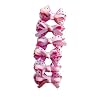 Satin Polka Dot Double Dog Bow - Pink - 6 per pack