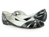 Steve Madden Excite Black Leather D'Orsay Flats Women's Shoes