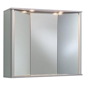 Ambientehome 54072 - Armario espejo para baño (21 x 80 x 70 cm), color