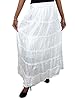 Womans Maxi Skirt, Retro Style White Cotton Maxi Full Boho Skirt Dress