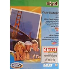 Sigel Photo-Starterkit: 3 Blatt Ultra-Photo-Papier - hochgl�nzend, 180 g/qm + 3 Blatt InkJet-Papier, spezialbeschichtet - matt, 120 g/qm