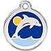 Red Dingo Personalized Dolphin Pet ID Dog Tag (Small)