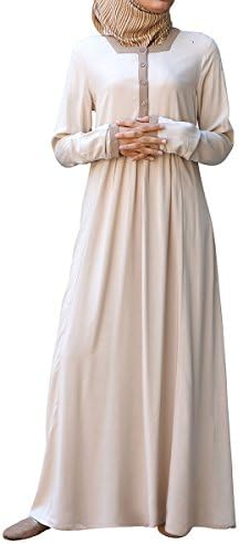 SHUKR Islamic Clothing Women's Shujana Dress Large Biscotti