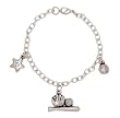 Clayvision Softball / Baseball Super Star Three Charm Bracelet