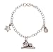 Clayvision Softball / Baseball Super Star Three Charm Bracelet