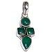 Gifts from India Silver Green Onyx Pendant with Chain 1.25 Inches (gpndt046)