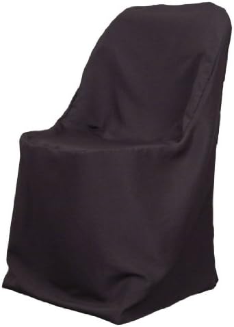 25 Brand New Black Polyester Folding Chair Covers