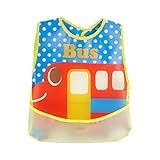 GOGO Baby Waterproof Junior Bib, 1-3 Years, With Storing Pouch, 1 Pc-Blue Car