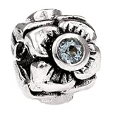 41eSpxJpYAL. SL160  Authentic Silverado 925 Sterling Silver Flower Aquamarine Stone