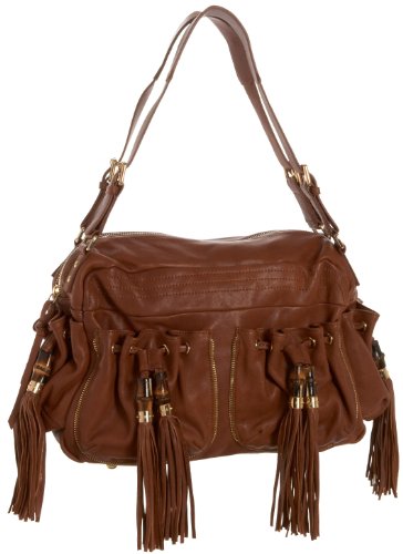 Sorial Double Strap Satchel,Mahogany,one size