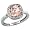 14k White Gold ( 8 mm ) Engagement Morganite Ring w/ 0.092 Carat Brilliant Cut Diamonds & 2.70 Carats Cushion Cut Stone, 7/16 in. (11.5mm) wide, size 5