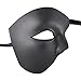 Ideal Mask for Men - Blank Venetian Masquerade Mask - Black