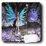 WhiteOak Art Designs Fairy Prints - Delighted A fairy with flowers - Mouse Pads