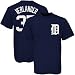 Majestic Detroit Tigers #35 Justin Verlander Navy Blue Players T-shirt