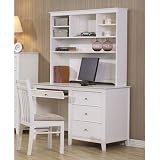 Twin Lakes Computer Desk with Hutch in White