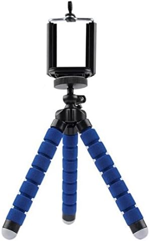 KorNeeO@ Mobile cell phone camera Mini Tripod stand Octopus Style with Clip Bracket Mount Holder Stand(Blue)