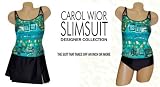 Carol Wior Slimsuit Underwater Batik 3 Piece Skirtini / Tankini Swimsuit - 2 Swimsuits in 1 - Very Slimming RETAIL VALUE $130