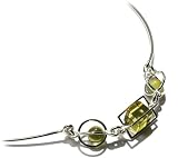 Sterling Silver Millennium Collection Caribbean Amber Necklace