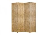 4 Panel Room Divider (Gold) (84"H x 84"W x 1.5"D)
