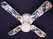 Soccer Football Baseball Sports Ceiling Fan (White) (12.5″H x 42″W x 42″D)
