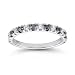 14k White Gold Round Black and White Diamond Anniversary Band (1/2 cttw, I-J Color, I2-I3 Clarity)