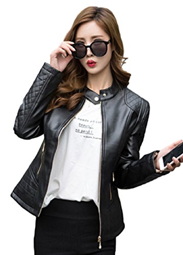 レディース ファッション 大きいサイズ ライダース PU レザー ジャケット 123-16037