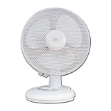 Oscillating Desk Fan - White - 9 Inch / 2 Speed