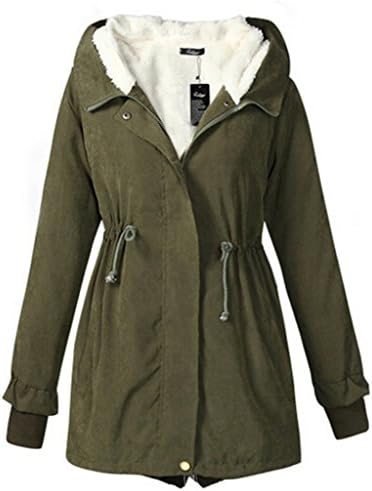 QUIZAS PASION Women's Casual Outwear Winter Jacket(Army Green,L)