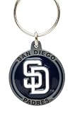 Zinc MLB Team Logo Key Ring - San Diego Padres