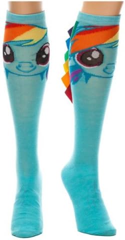 Rainbow Dash With Ribbon Mane Knee High Socks