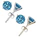 Vir Jewels 14K Gold Blue Topaz Stud Earrings (1.80 CT ; 6 MM Round Cut)