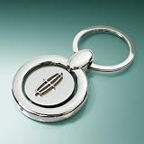 Lincoln Logo Silver Spinner Key Chain