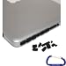 Gizmo Dorks Anti Dust Plug Cover (Black) with Carabiner Key Chain for the Apple MacBook Pro Air 11 13 15