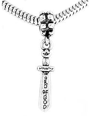 Sterling Silver One Sided Armor of God Sword Dangle Bead