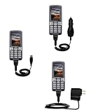 Deluxe Kit for the Sony Ericsson k510a includes a USB cable with Car and Wall Charger - Gomadic Brand w/ TipExchange Technology