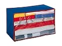 Wenko 4376010100 Jumbo-Box Deep Blue - großes Sichtfenster, staubfreie Aufbewahrung, abwaschbar, 91 x 53 x 48, blau / rot