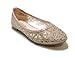 BellaMarie Kids Dress Ballet Flat Slip On Comfortable Ballerina Synthetic Glitter Sparkle Shoes