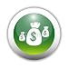 Wallmonkeys Peel and Stick Wall Decals - Glossy Money Bags Sign Button - Removable Graphic
